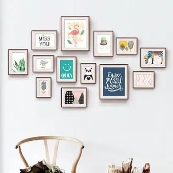 

13pcs/set Wall Hanging Photo Frames Picture American Style Frames for Photo Wedding Gift Picture Frame Set Marcos Para Fotos B
