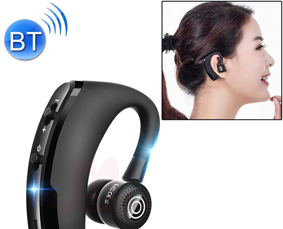 Handsfree Business V9 Bluetooth Headphone With Mic Voice Control Wireless Earphone Headset pk i7s i11 i12 i20 i60
