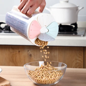 

Large-capacity Grain Storage Box Multi-lattice Sealed Tank with Lid Plastic Dried Fruit Nuts Storage Tank Kitchen Food Organizer