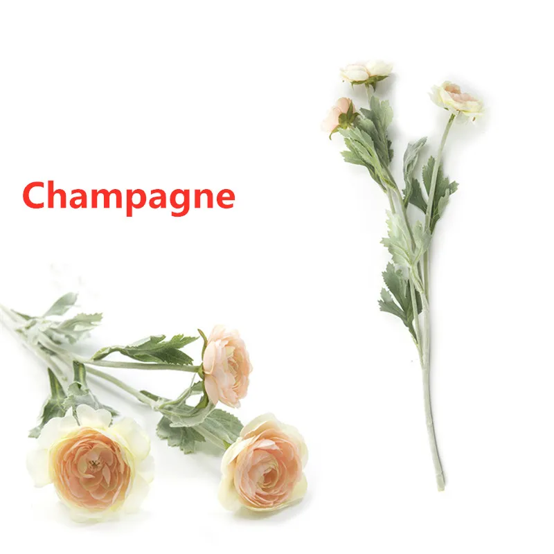 Champagne 1BunchArtificial Шелковый Искусственный цветок розы букет для свадьбы Домашний Декоративный букет Британский маленький Лотос искусственные растения цветы - Цвет: Champagne