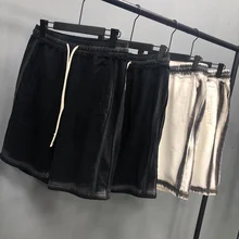 

2022 Summer Casual Pants Cotton Retro Washed Sweatpants Basketball Running Gym Men Shorts Painted Vintage Clothing Streetwear