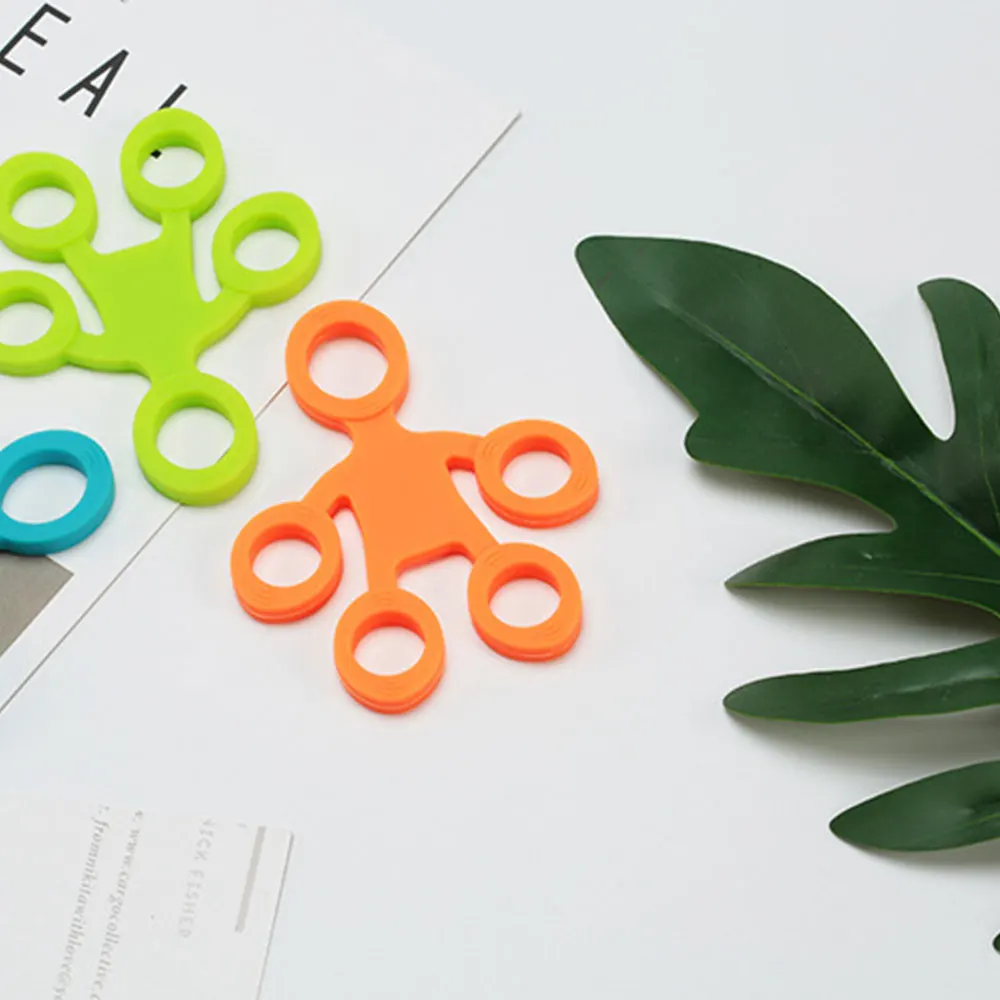 Finger Puller Silica Gel Rehabilitation Finger Resistance Bands Multi Specification Yoga Finger Trainer Multicolor Wall Pulley