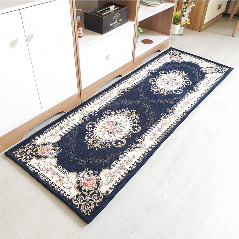 Floor Mat Kitchen Rug Door Runner Washable Jacquard Kitchen Carpet Long Non-Slip Home Entrance Balcony Door Mat Bathroom Carpet