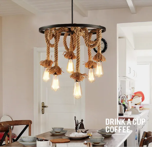 American-retro-wrought-iron-hemp-rope-pendant-lights-round-Wheel-iron-ceiling-lamp-E27-with-Edison