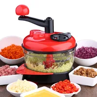 1.5L High-capacity Multi-function Kitchen Manual Food Processor Meat Grinder Vegetable Chopper Shredder Cutter Egg Blender 1