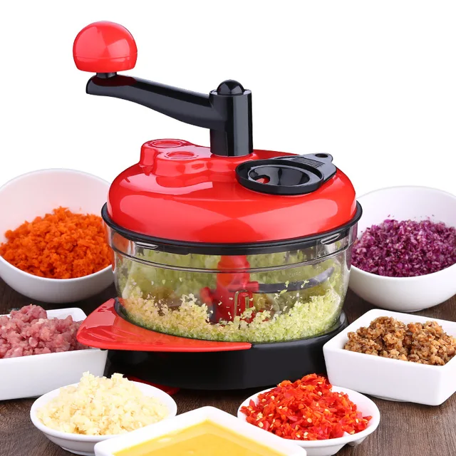 1.5L High-capacity Multi-function Kitchen Manual Food Processor Meat Grinder Vegetable Chopper Shredder Cutter Egg Blender 1