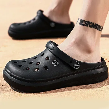 

Plus size 11 mens sandals 2020 new arrival men's shoes for summer fashion croc shoes boy beach sandals