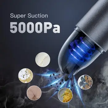 

AOZBZ Portable Wireless Handheld Auto Vacuum Cleaner Robot 5000mA Car Vacuum Cleaner For Car Home Computer Cleaning