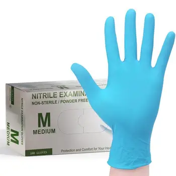 

100PCS Nitrile Gloves Anti-slip Protective Cleaning Gloves Disposable Gloves Household Cleaning Products Multifunctional Use