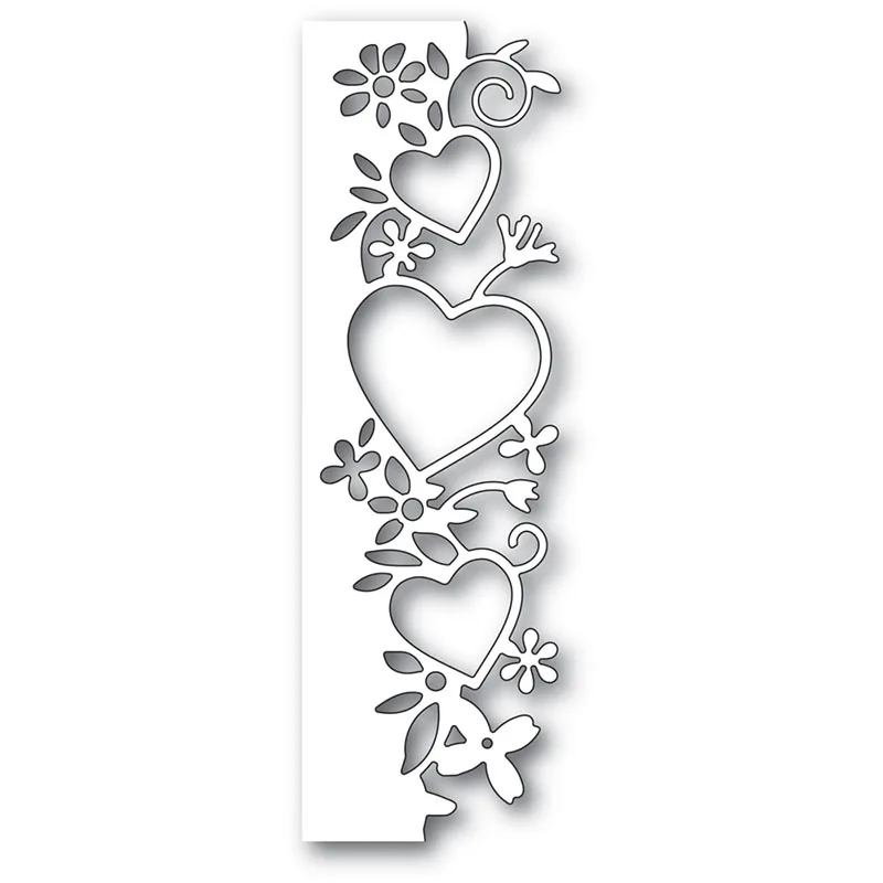Wild At Heart Border Metal Cut Muore Stencil Per Scrapbooking Stamp/Album Fotografico Goffratura Decorativa Carte Di Carta Fai Da Te