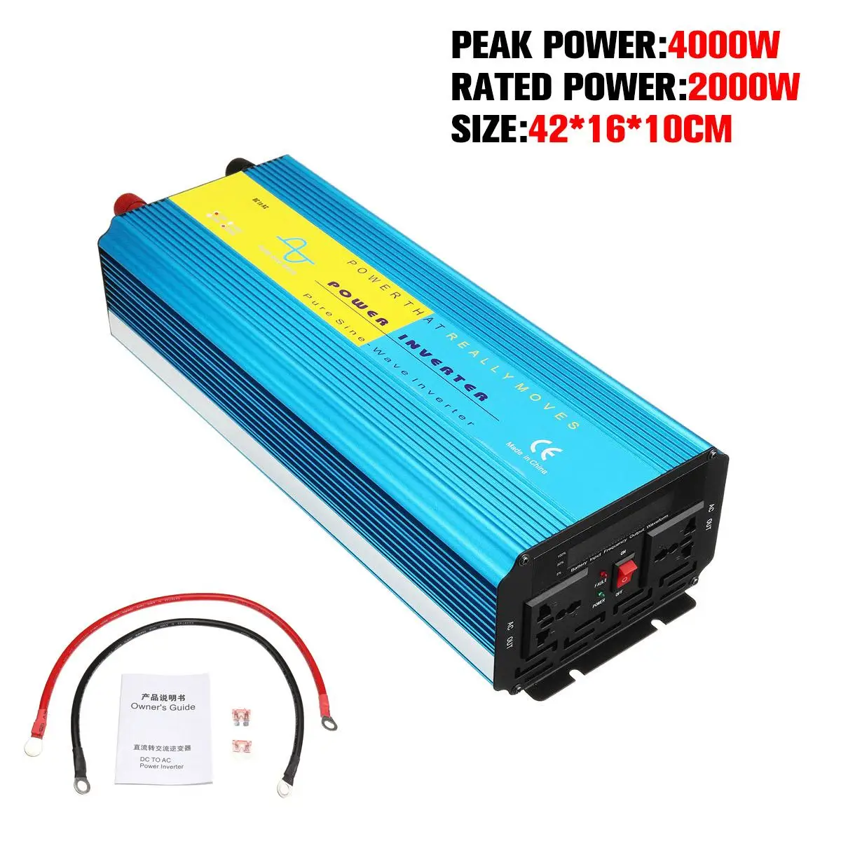Чистая Синусоидальная волна инвертор 12В 220V 6000W 5000W 4000W 3000W 2000W Pe ak Напряжение ТРАНСФОРМАТОР ПРЕОБРАЗОВАТЕЛЬ 12V 110V 60Hz Солнечный инвертор - Цвет: P eak 4000W