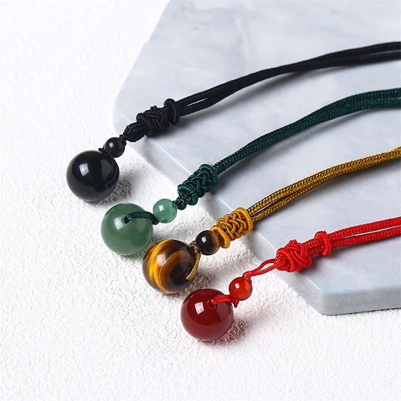 Simple Four color Transport Beads Necklace Pendant Lucky Jewelry
