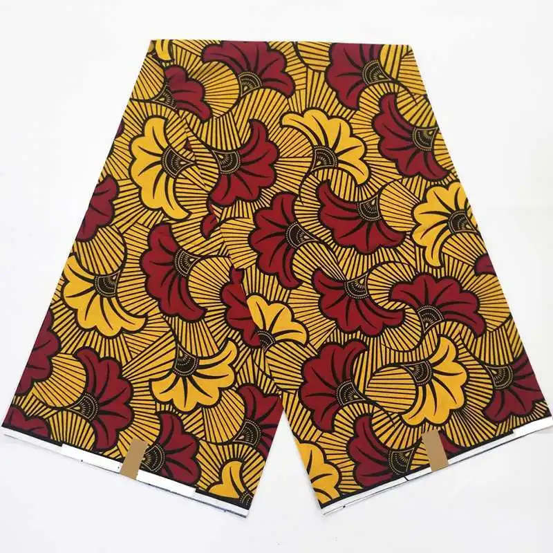 Анкара Африканский принт хлопок chiganvy восковые принты ткань воск 6 ярдов для праздничное платье для шитья - Цвет: as picture