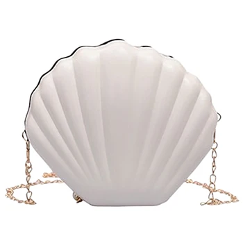

New Fashion Crossbody Bag Sweet Shell Chain Shoulder Bag Clutch Bag Girl'S Messenger Bag Handbag