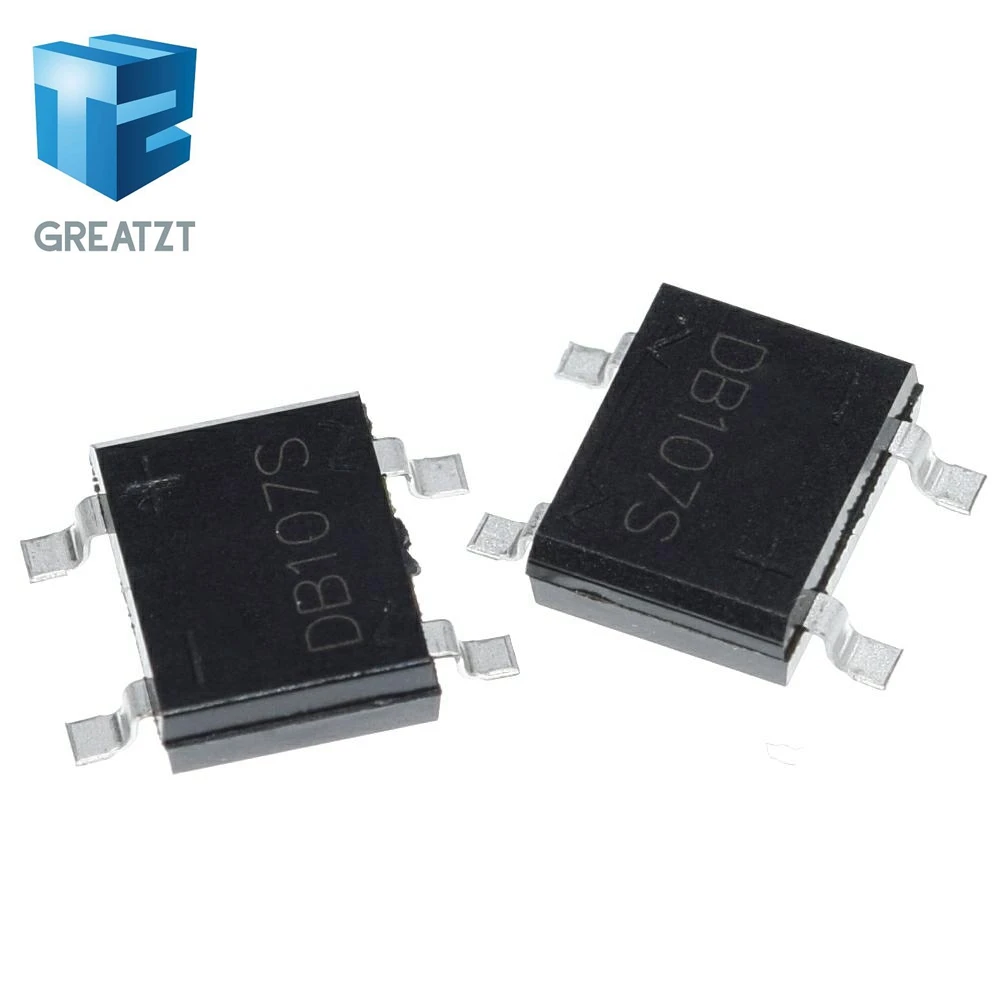 10PCS SMD DB107 DB107S 1A 1000V Single Phases Diode Rectifier Bridge diode bridge rectifier rectifier diodes electrical rectifier diodes