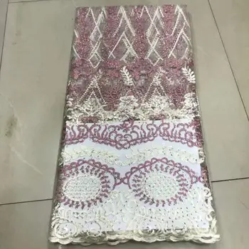 

Embroidered French Mesh Lace Fabric Latest Nigerian Lace Fabric High Quality Wedding African Lace Fabric 5 Yards 081206