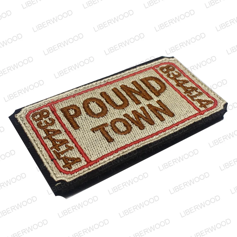 Pound Town Ticket Doing Best PEW Meme Knife Goose Arthur Fist Ugandan Knuckles Funny Applique Backpack Biker Emblem Patch 