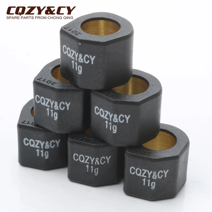 6 шт. гоночный набор роликовых ползунков 20x17 мм для Gilera Runner FX/FXR 180 1997-2002 - Цвет: 11g