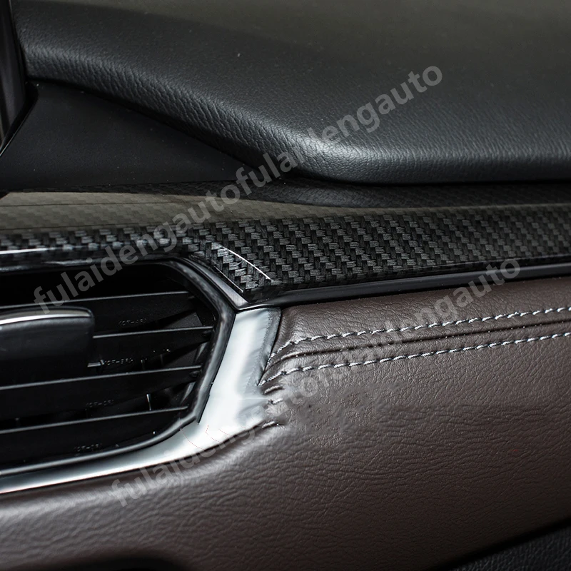 2pcs For Mazda 6 Atenza- Carbon fiber ABS Matte Interior Console Center Dashboard Frame Trim Car Styling Accessories