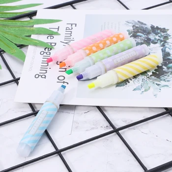 

6pcs Cute Mini Highlighter Pen Marker Pens School Office Supply Stationery Gift