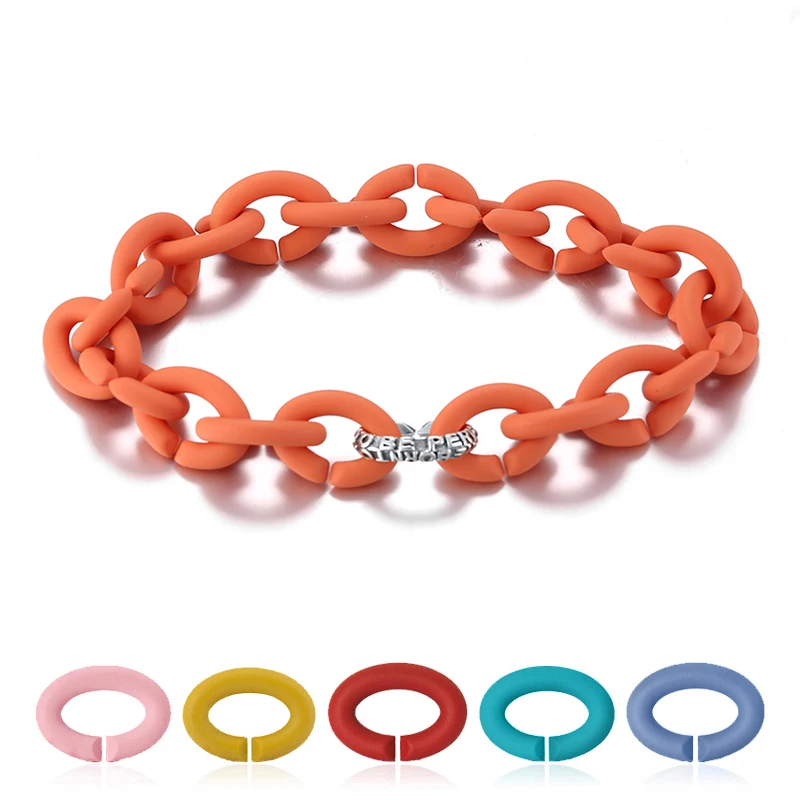 

10 Colors European Style Charm Bead with Rubber X Bracelet for Women Men Silver 925 Original couple/friendship bracelets Jewelry