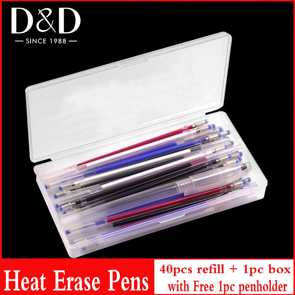 

40pcs/set Heat Erasable Fabric Marking Pens Refills Fabric Refills Marking for Sewing Quilting and Dressmaking Sewing Tool
