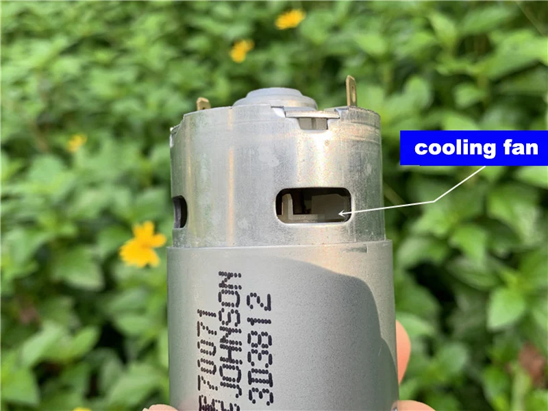 JOHNSON RS-775 DC 12 V-20 V 18V 21500 об/мин высокого Скорость Мощность электрическая дрель садовый инструмент двигатель 5 мм вал с охлаждающим вентилятором