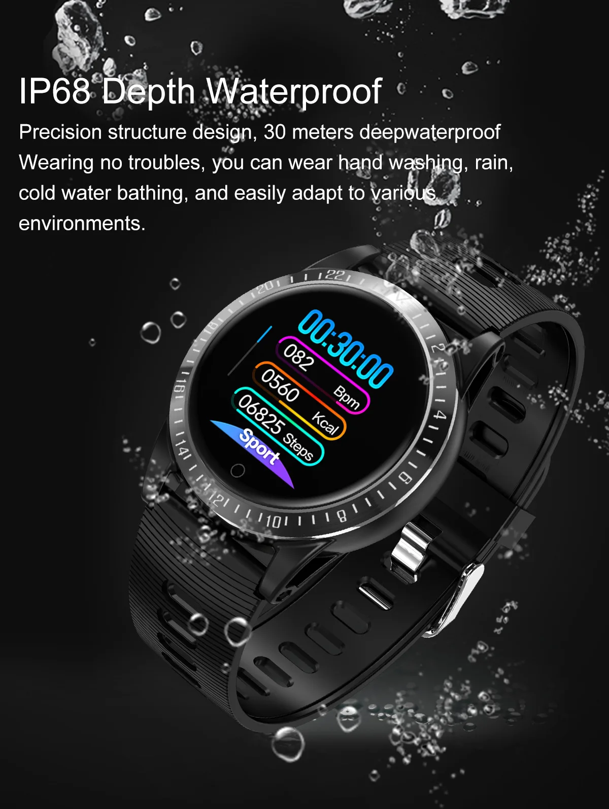 smart watch men women Ak19 smart Bracelet step exercise heart rate blood pressure oxygen monitoringIP67 waterproofsmart Bracelet