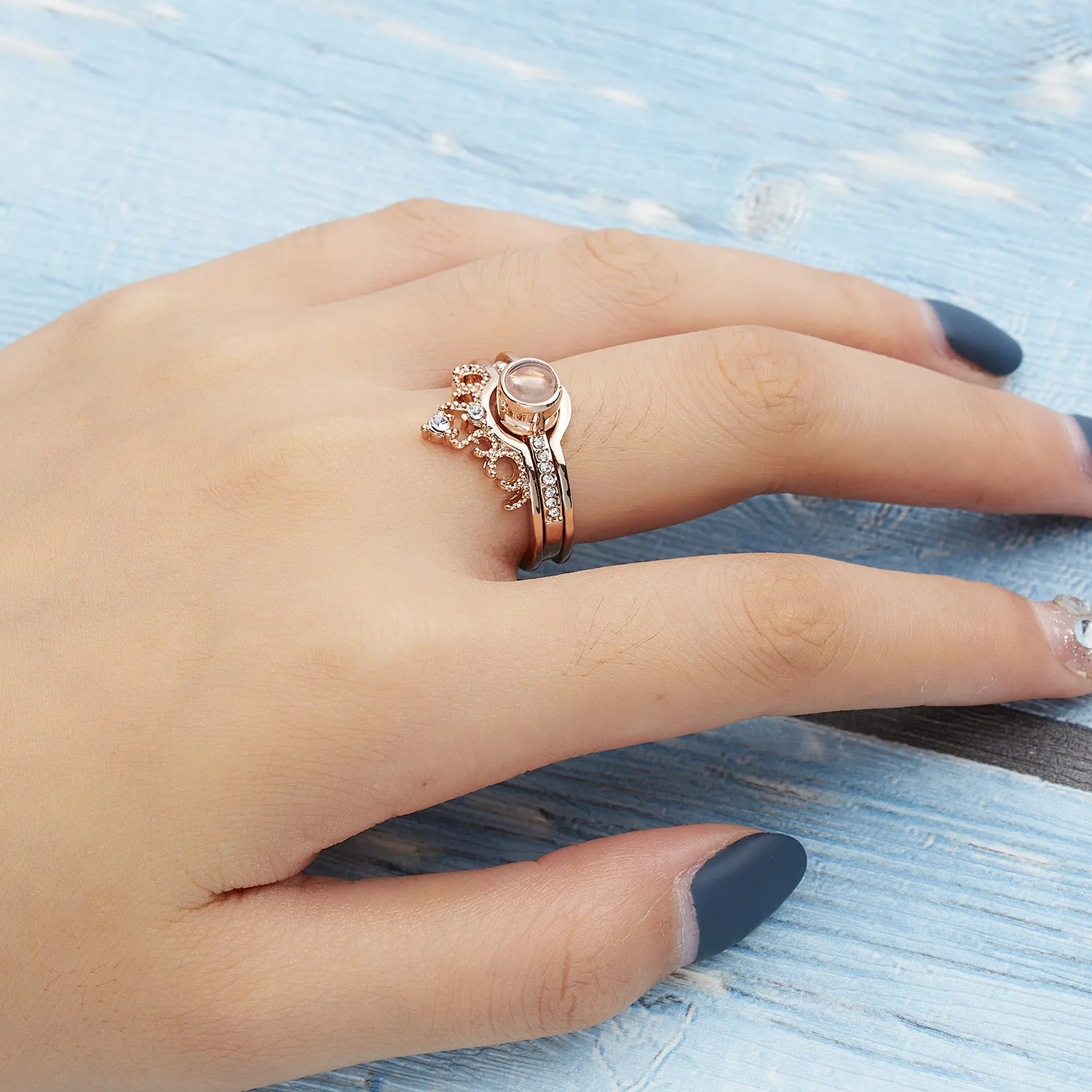 The Love Band | Dainty 925 Sterling Silver Love Script CZ Ring