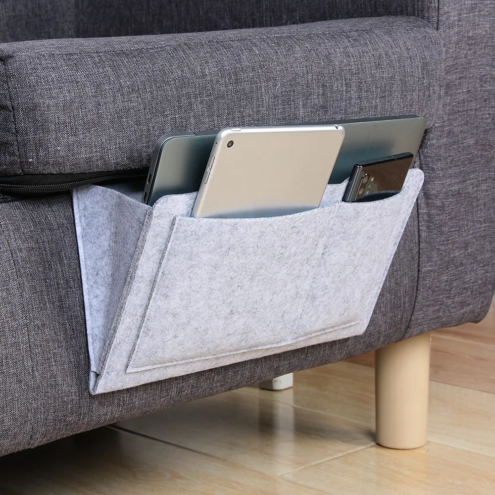 32*20cm Sofa TV Remote Control Bed Holder Pockets Couch Felt Bedside