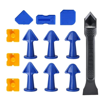 

13PCS Silicone Sealant Caulk Nozzle Applicator Caulking Tool Sealant Finishing Tool Caulking Finisher Grout Scraper Tool