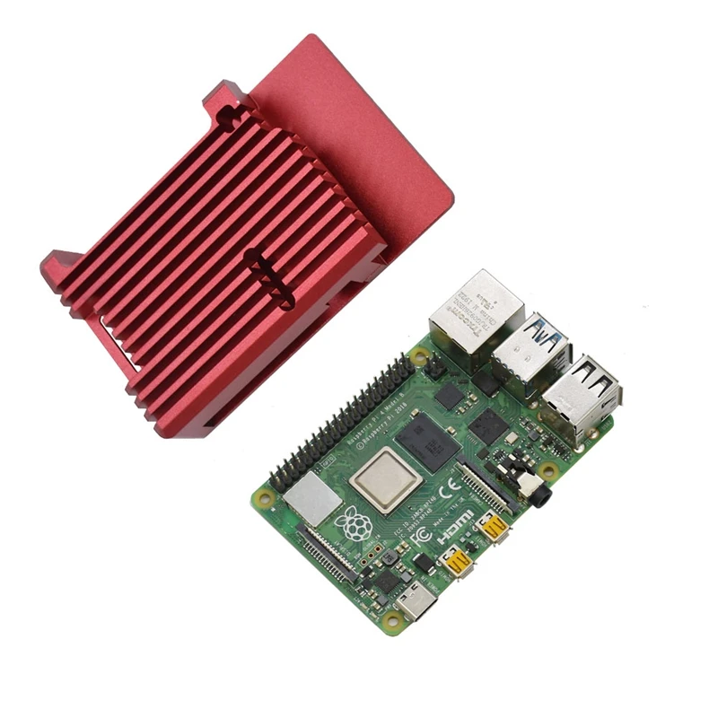 Для Raspberry Pi 4 Модель B 2GB ram Поддержка 2,4/5,0 GHz wifi Bluetooth 5,0 с алюминиевым ЧПУ сплав защитный чехол