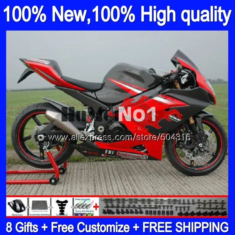 Комбинезоны для SUZUKI GSX R1000 GSXR-1000 2005 2006 красные, черные 21MC. 116 GSX-R1000 GSXR 1000 1000CC 05 K5 GSXR1000 05 06 обтекатель