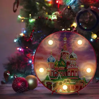 

DIY Special Shaped Diamond Painting LED Lamp Partial Drill Night Lights for Bedroom Christmas Decoration Kids Gift