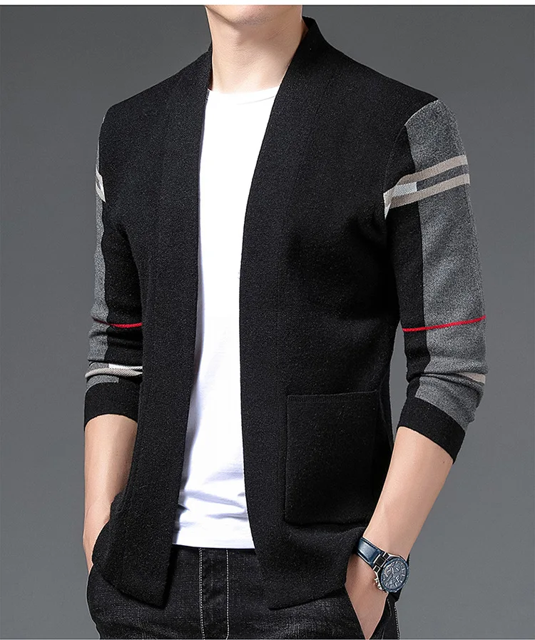 leather jacket for men Top Grade New Designer Brand Luxury Fashion Knit Cardigans Sweater Men Casual Trendy Coats Jacket Autum Winter Men Clothes mens waterproof jacket