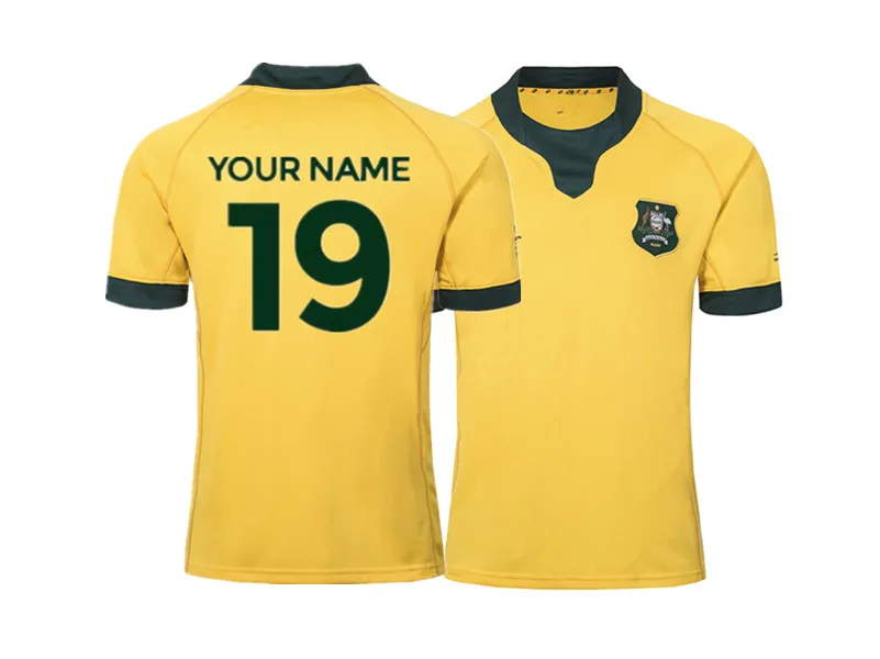 

2019 Australia RWC RUGBY JERSEY HOME JERSEY size S-5XL Print custom name number Top quality free shipping