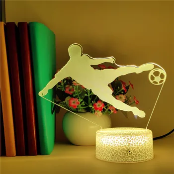 

3D Soccer Touch Table Lamp Playing Football Shot 7 Colors USB Powered Night Light 3d LED for Home Decoration Bluetooth Speaker