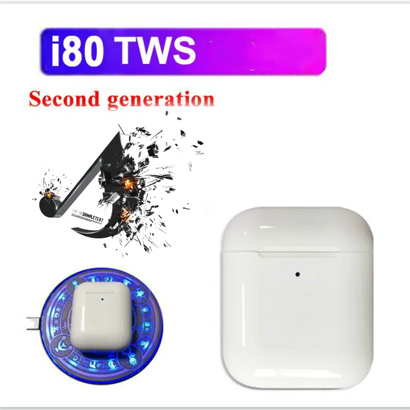 I100 Tws 1:1 Размер I90 Tws Bluetooth беспроводные наушники раздельное использование бас наушники I80 Tws беспроводные наушники