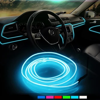 

EL Wire car led strip light for Neon decoration light For Mitsubishi Asx Lancer 10 Outlander Pajero Sport Carisma Galant Grandis