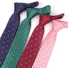 Жаккардовый цветочный галстук для мужчин, полиэстеровый клетчатый галстук для шеи, деловые свадебные костюмы, классические галстуки, тонкие мужские галстуки для взрослых