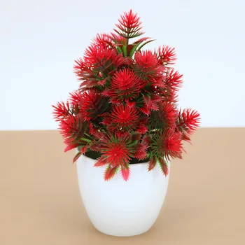 

Indoor Flower Artificial Plant Plastic Flowers Small Potted Plant Decoration Green Vegetation Bonsai Home Decorations Decoration