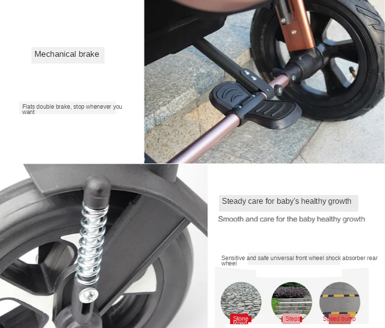 Hot-selling Baby Stroller High Landscape Baby Stroller Trolley Shock-absorbing Light Can Lie Down and Can Sit Baby Stroller