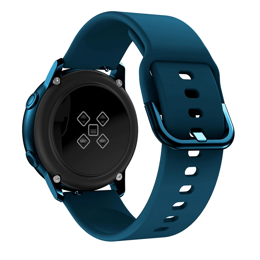 Indigo 9 Galaxy watch Active 2 для samsung galaxy watch 44 мм 40 мм ремешок для часов huawei watch 2 pro gear спортивный браслет 42 мм 20 мм - Цвет ремешка: Indigo 9