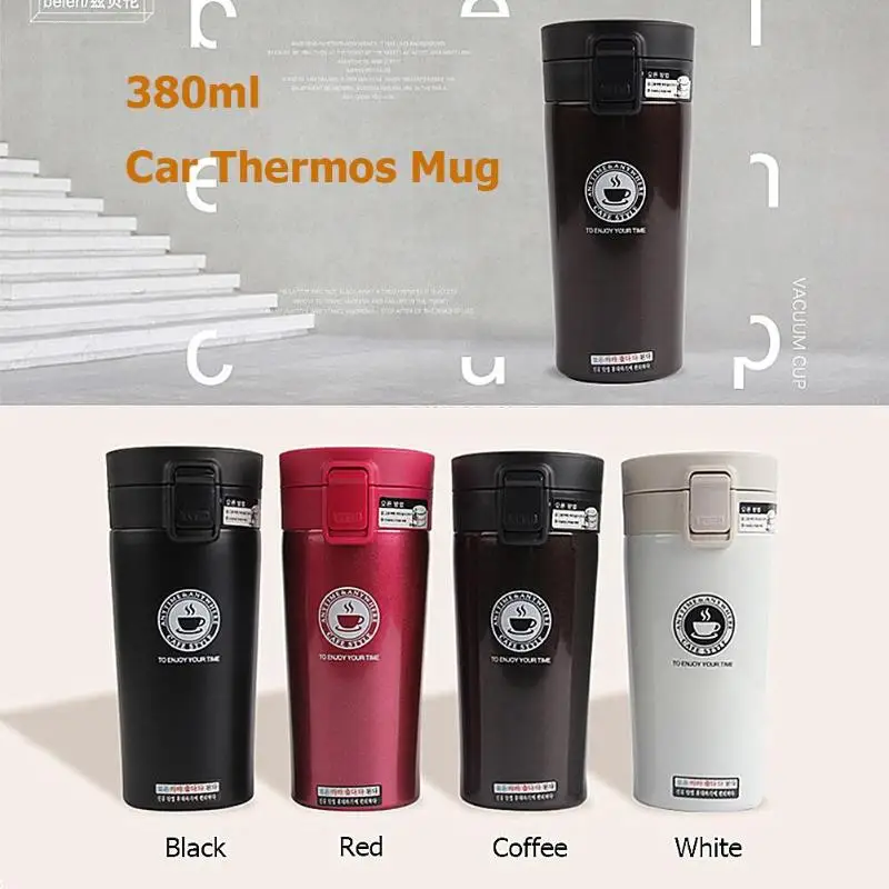

380ml Creative Double Layers Stainless Steel Thermo Cup Travel Coffee Tea Mug Thermal Mug Bottle Vacuum Flasks