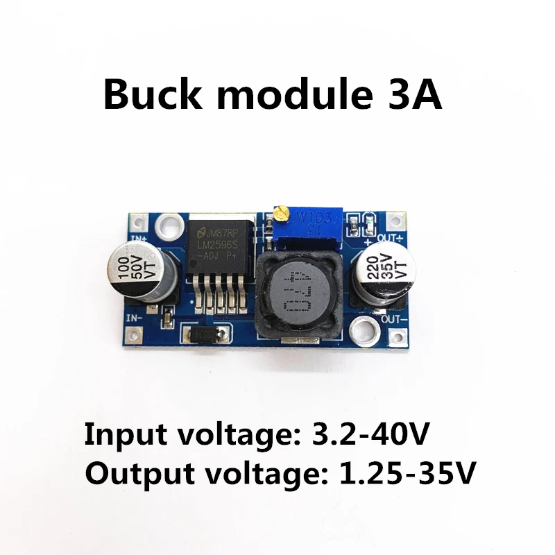 DC-DC Step Down Buck Converter Module LM2596 3.2V-40V to 1.25V-35V Adjustable Power Voltage Regulator Step-down Transformer