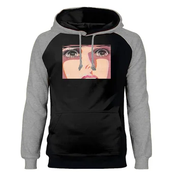 

Sad Retro Anime Crying Eyes Vaporwave Japan 80s Hoodies Men Raglan Hooded Sweatshirts Winter Autumn Vintage Harajuku Sportswear