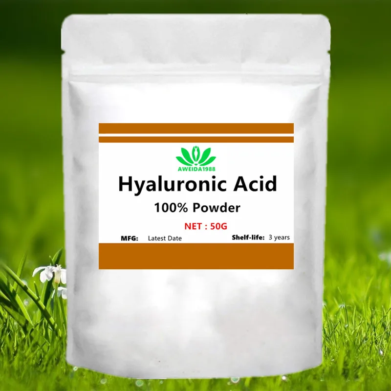 50-1000g 100% Hyaluronic Acid Powder Food Grade Moisturizing anti-ultraviolet wrinkle promoting wound healing - Цена: 2 509,50 - 14 775,57 руб.