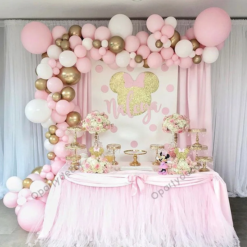 110Pcsdiy Baby Shower Girl Birthday Party Anniversary Balloon Garland Pastel Pink Gold Metallic Balls For Wedding Decoration 110Pcsdiy Baby Shower Girl Birthday Party Anniversary Balloon Garland Pastel Pink Gold Metallic Balls For Wedding Decoration