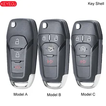 Caso remoto do escudo da chave do carro da aleta de keyecu para o explorador 2013-2015 fcc da borda da fusão de ford id: N5F-A08TAA (escudo somente)