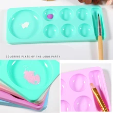 Пластиковые инструменты для ногтей посуда многоцелевая цветовая палитра квадратный Цвет Розовый Белый УФ-гель лак держатель Контейнер маникюрная пластина